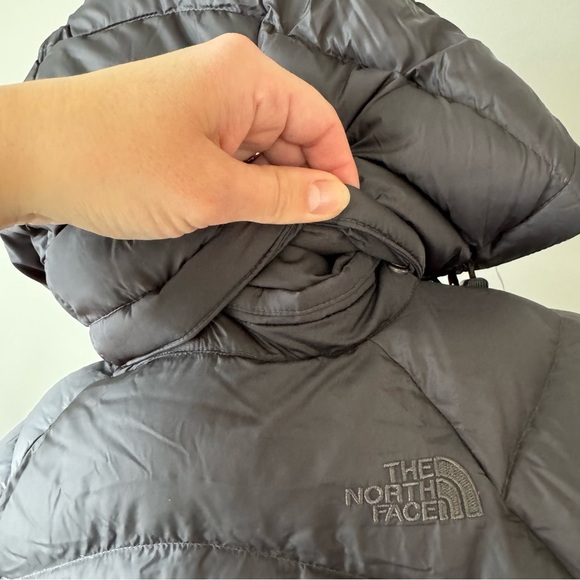 The North Face 600 Down Puffer Parka with Removable Hood - Charcoal Gray - Picture 4 of 12